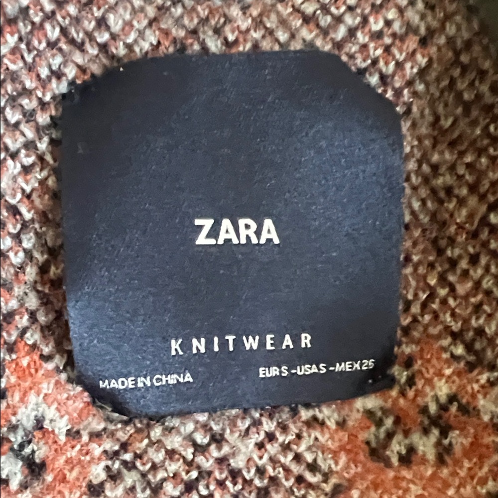 Zara Multicolor Fringed Sweater/Coat - Picture 6 of 8